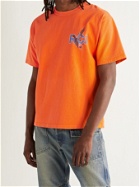REESE COOPER® - Printed Cotton-Jersey T-shirt - Orange - S