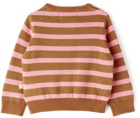 Molo Baby Brown & Pink Stripe Ginny Cardigan