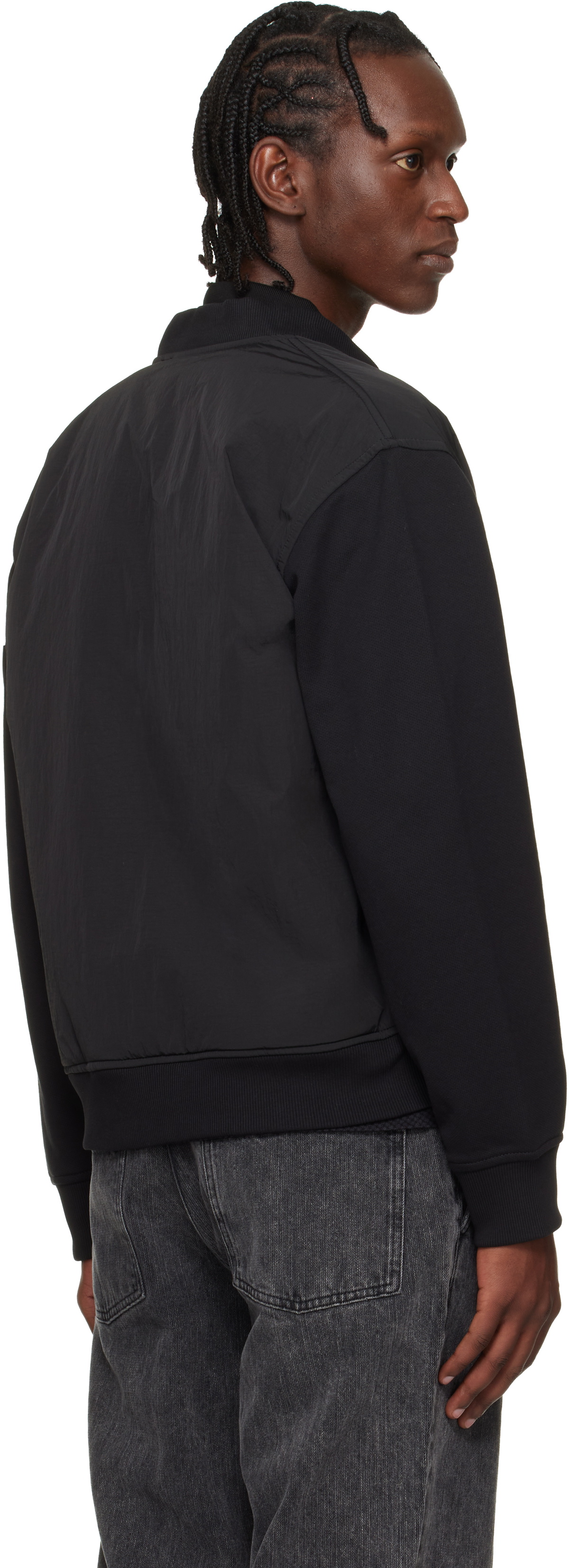 BOSS Black Logo Patch Bomber Jacket