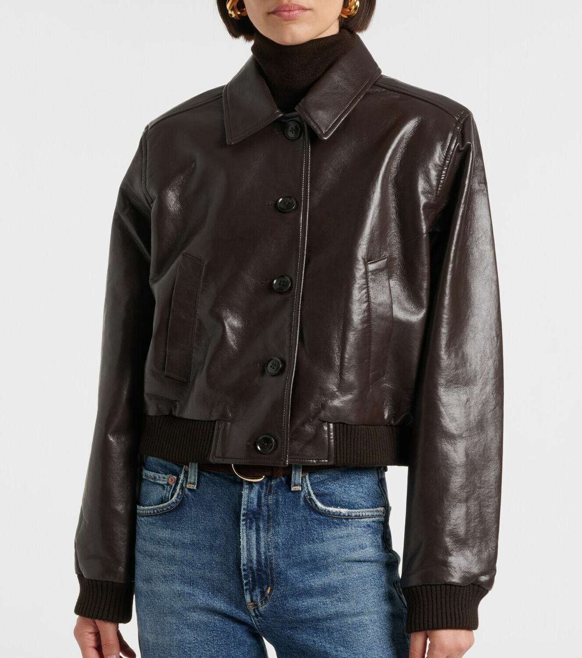 Citizens of Humanity Lola leather bomber jacket