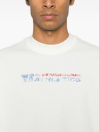 Alexander Wang Neutrals Cotton Logo-Print T-Shirt