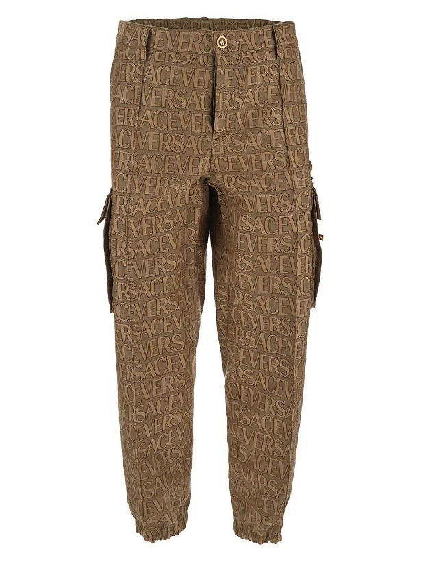 Photo: Versace All Over Logo Cargo Trousers