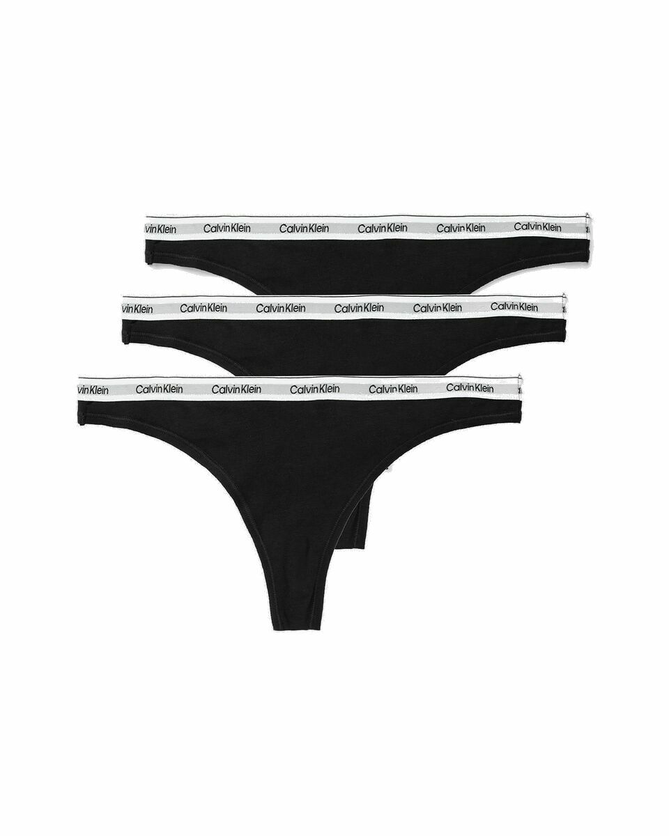 Photo: Calvin Klein Underwear Wmns 3 Pack Thong (Low Rise) Black - Womens - Panties