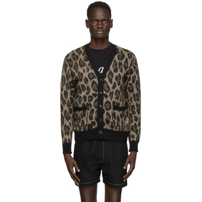 Photo: Second/Layer Brown and Black Mohair Leopard Cardigan