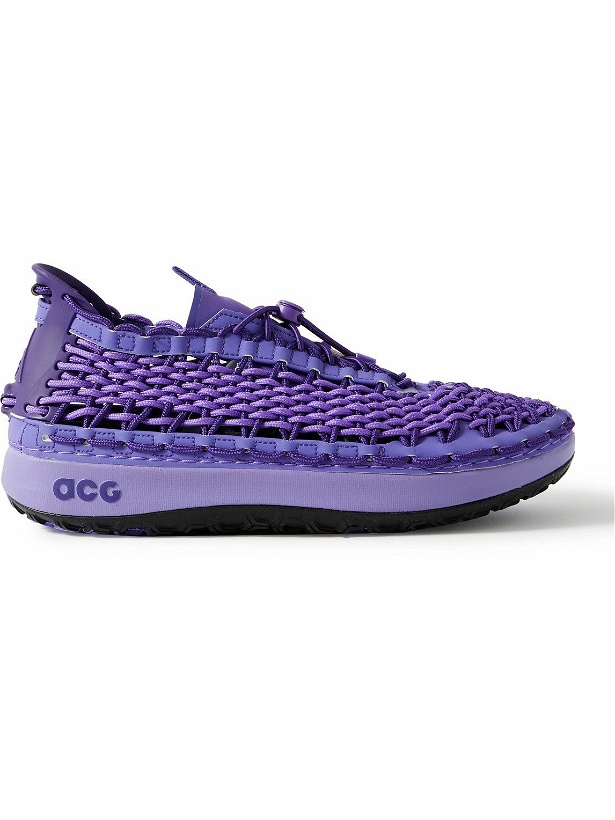 Photo: Nike - ACG Watercat Rubber-Trimmed Woven Cord Sneakers - Purple