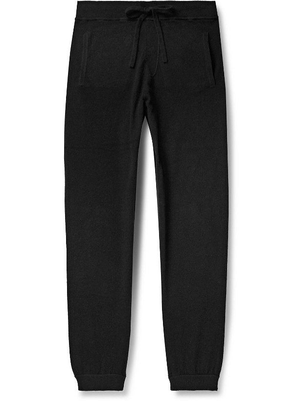 Photo: Allude - Tapered Virgin Wool and Cashmere-Blend Sweatpants - Black