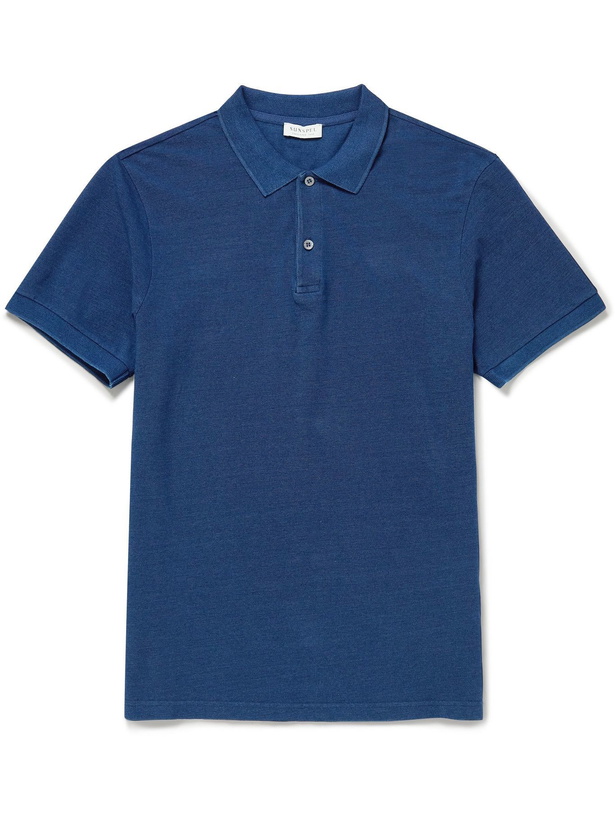 Photo: Sunspel - Pima Cotton-Piqué Polo Shirt - Blue