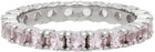 Hatton Labs SSENSE Exclusive Silver & Pink Tennis Eternity Ring