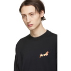 Marcelo Burlon County of Milan Black Fireball Long Sleeve T-Shirt