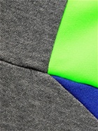 ALOYE - Colour-Block Mélange Loopback Cotton-Jersey Sweatshirt - Gray