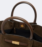 DeMellier New York Midi suede top-handle bag