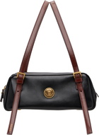 Versace Black Emblème Nappa Bowling Bag