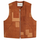 Story mfg. Men's Patchwork Saturn Vest in Brown Loved