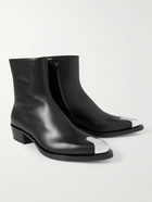 Alexander McQueen - Punk Embellished Leather Chelsea Boots - Black