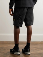 Stone Island - Straight-Leg Logo-Appliquéd Cotton-Blend Canvas Cargo Shorts - Black