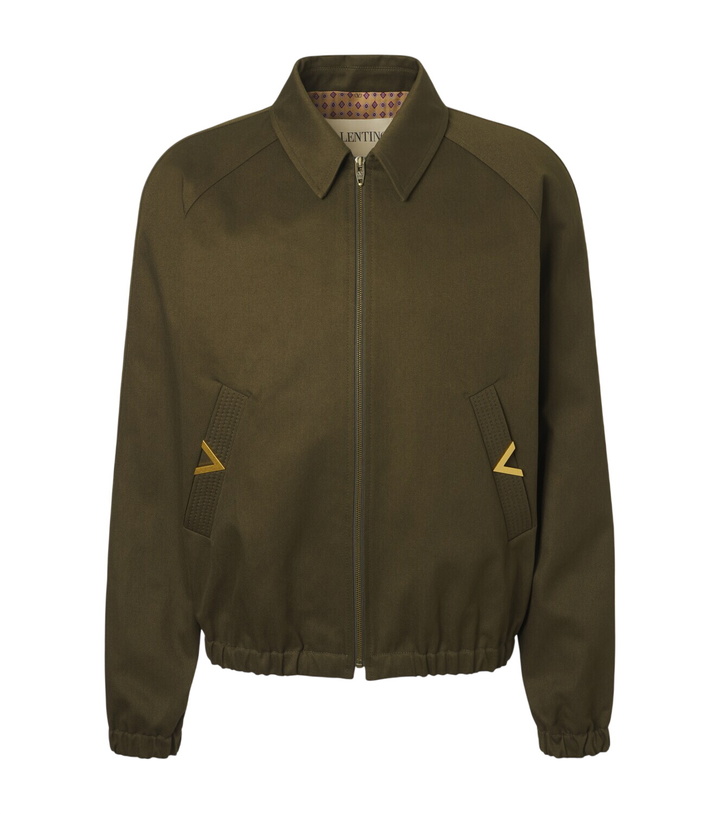 Photo: Valentino VGold cotton gabardine blouson jacket