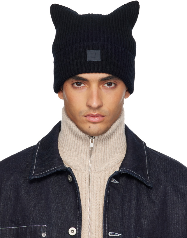 Photo: Acne Studios Black Logo Square Beanie