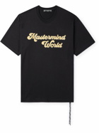 Mastermind World - Glittered Logo-Print Cotton-Jersey T-Shirt - Black