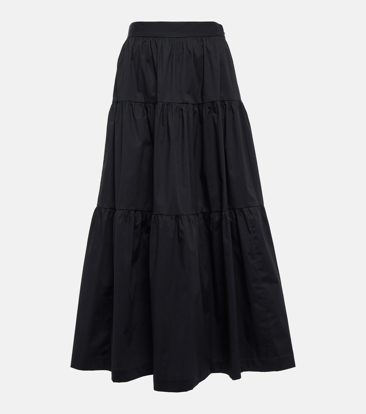 Staud - Sea tiered cotton poplin midi skirt Staud