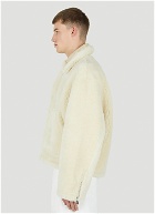 Le Mantea Pastre Shearling Jacket in Cream