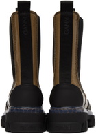 GANNI Taupe Cleated Chelsea Boots