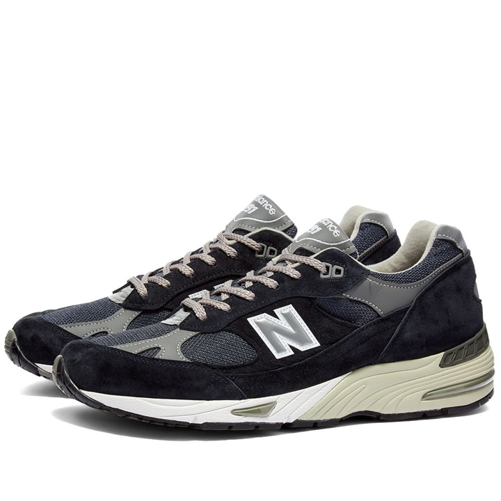 Photo: New Balance Men's M991NV - Made in England Sneakers in Navy/Grey