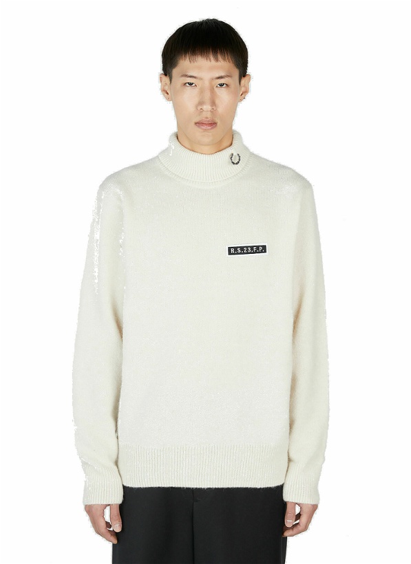 Photo: Raf Simons x Fred Perry - High Neck Sweater in White