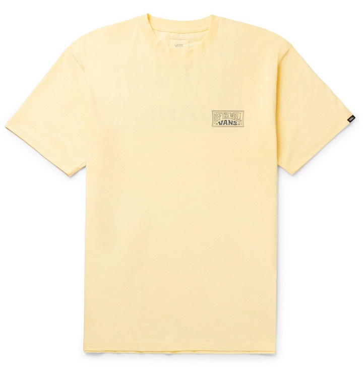 Photo: Vans - Logo-Print Cotton-Jersey T-Shirt - Yellow