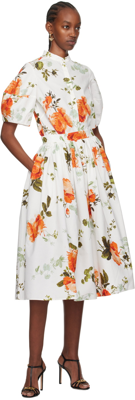 Erdem White Volume Midi Skirt Erdem Erdem White Volume Midi Skirt Erdem
