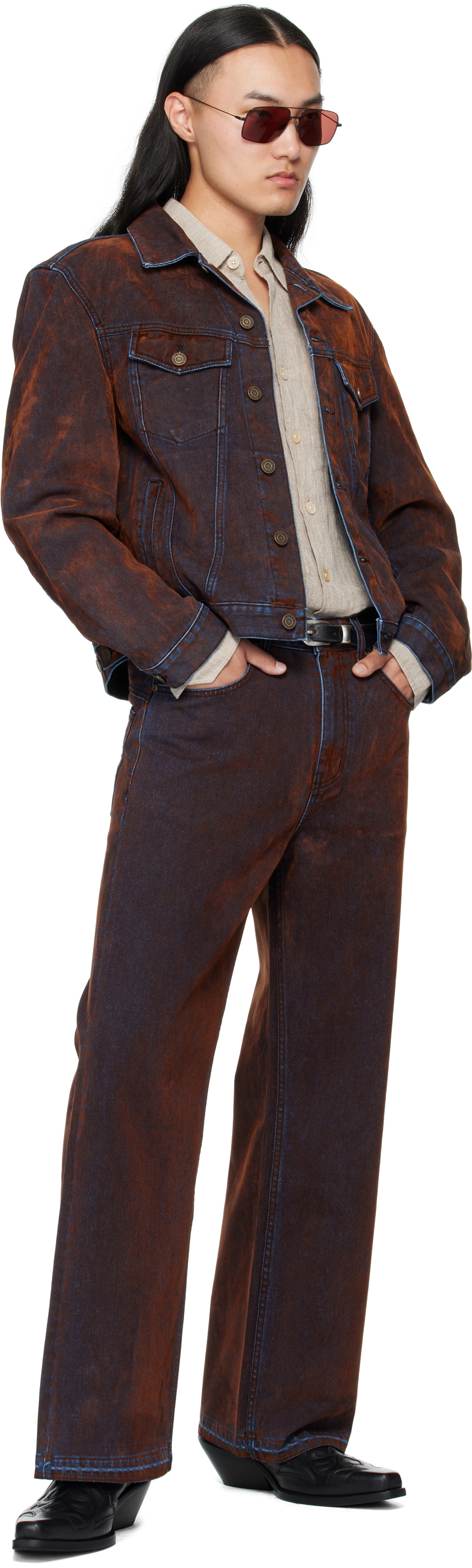 MMIC Brown Saint Flare Jeans
