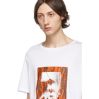 Neil Barrett White and Red Chaotic Subway Loose T-Shirt