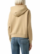 MC2 Saint Barth Woman Beige Fleeced Cotton Hooded Sweatshirt Mindy