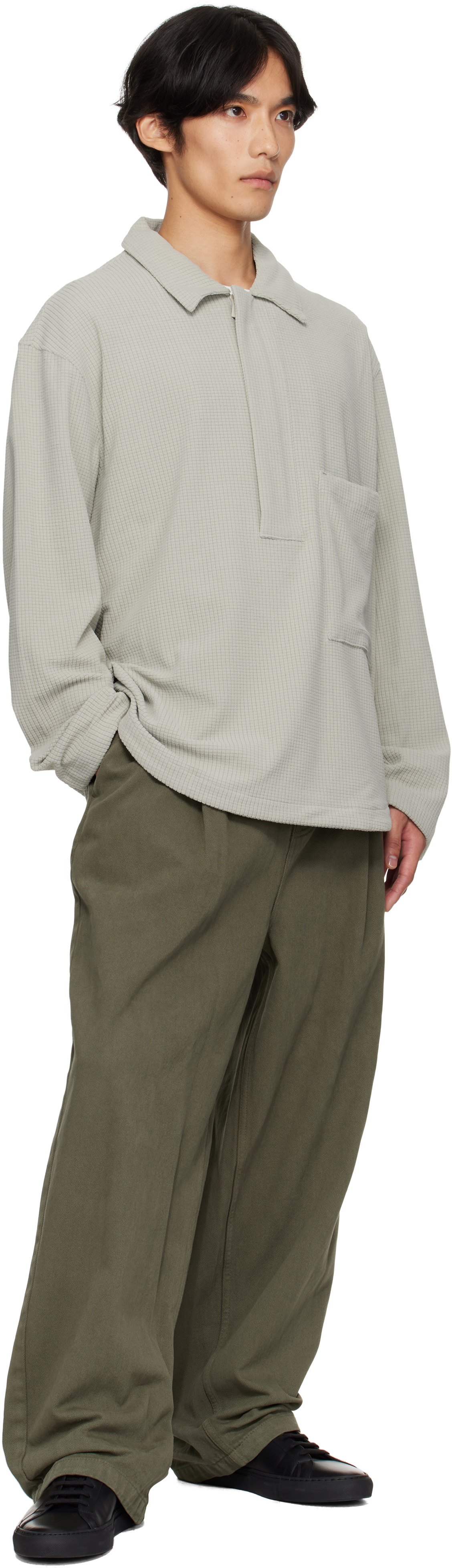 LE17SEPTEMBRE Khaki One Tuck Wide Jeans
