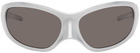 Balenciaga Silver Skin XXL Cat Sunglasses