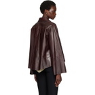 Nour Hammour Brown Darcy Leather Jacket