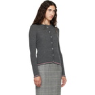 Thom Browne Gray Merino Wool Rib Stitch Cardigan