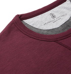 Brunello Cucinelli - Cotton-Blend Jersey Sweatshirt - Men - Burgundy