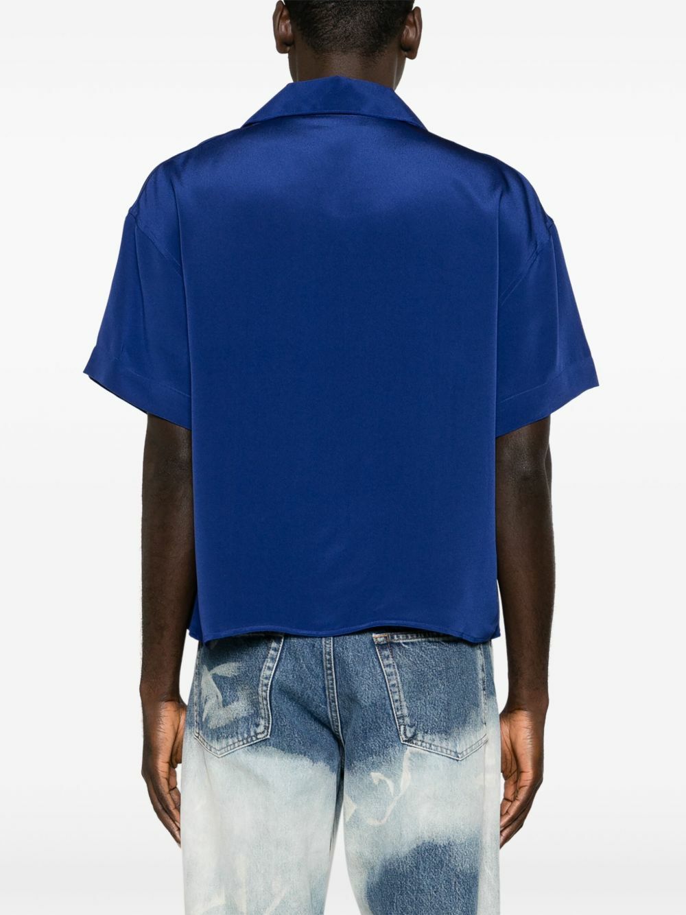 Glass Cypress Blue Nightsky Silk Shirt