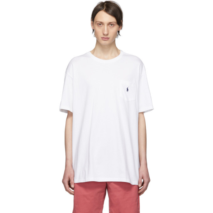 Photo: Polo Ralph Lauren White Logo Pocket T-Shirt