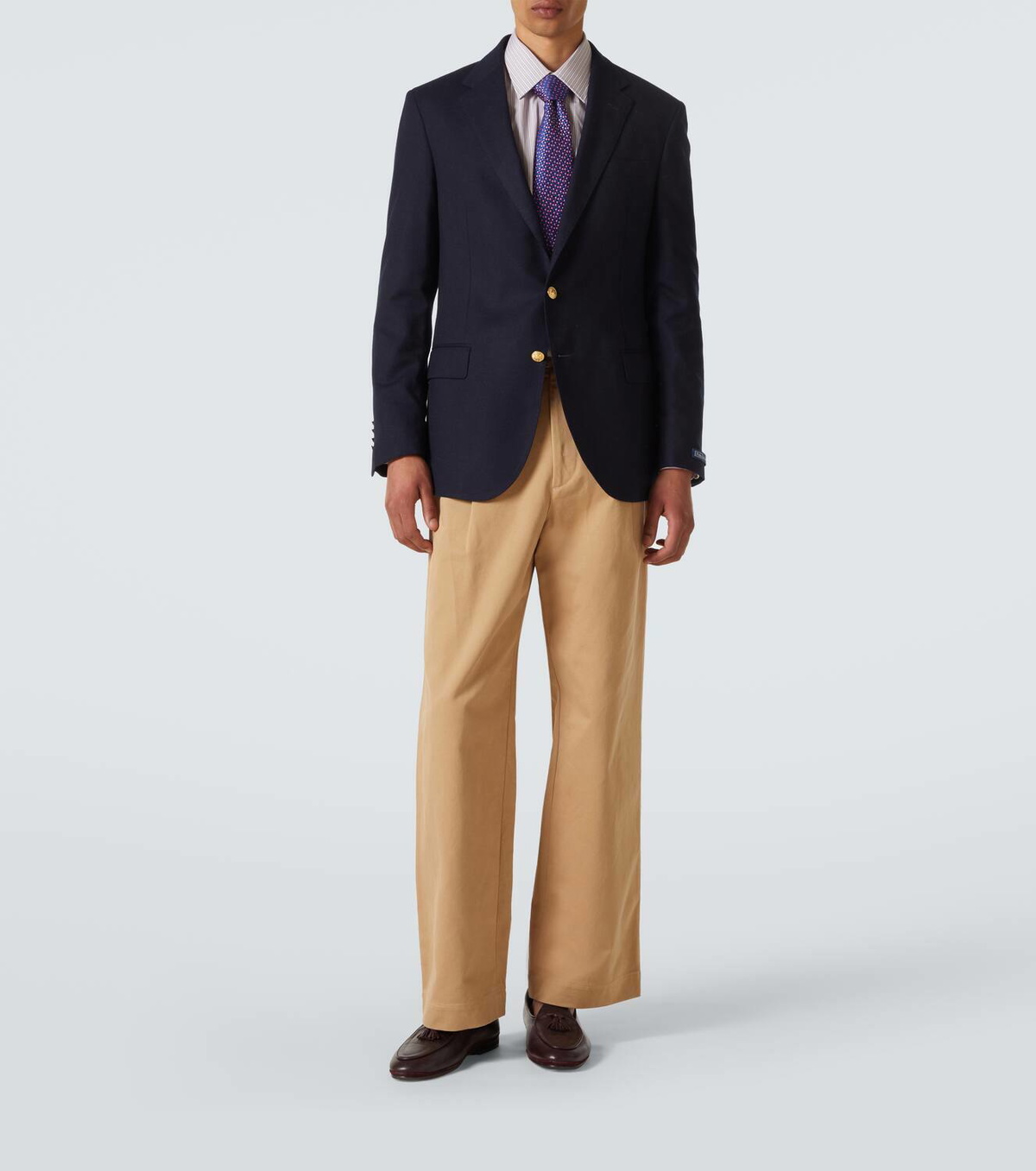 トップス CHARVET FRANCE STRIPE COTTON SHIRT Charvet - Striped Cotton Shirt - Blue Charvet