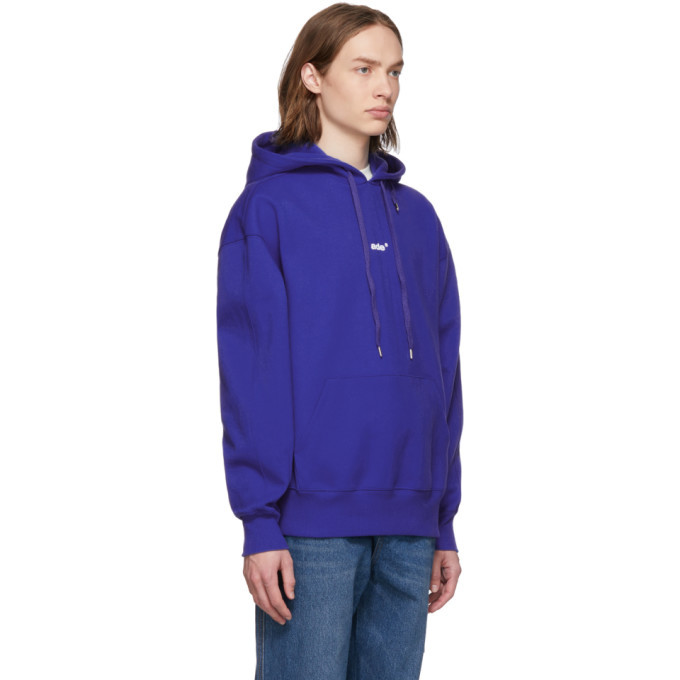 ADER error Blue Small Logo Hoodie ADER error