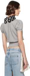 ALL-IN Gray Foulard Blouse