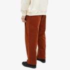 Checks Downtown Men's Pleated Corduroy Pant in Rust