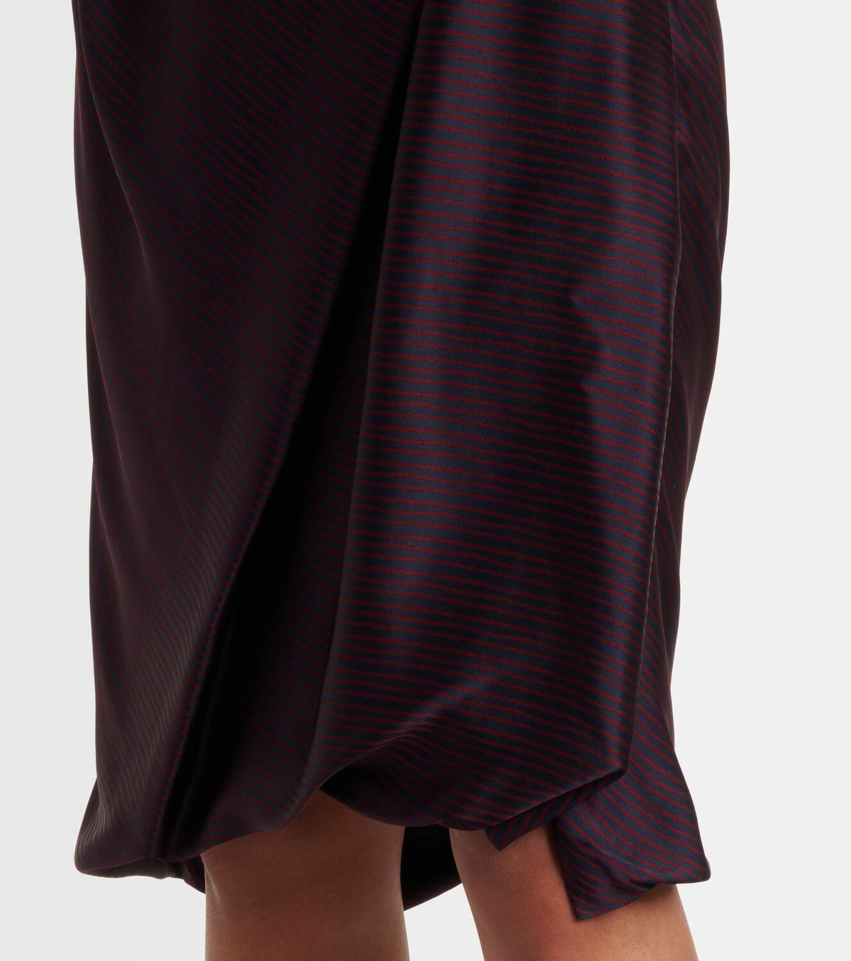 Vivienne Westwood Drunken striped draped checked midi skirt