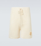 Commas Crochet floral-appliqué open-knit Bermuda shorts