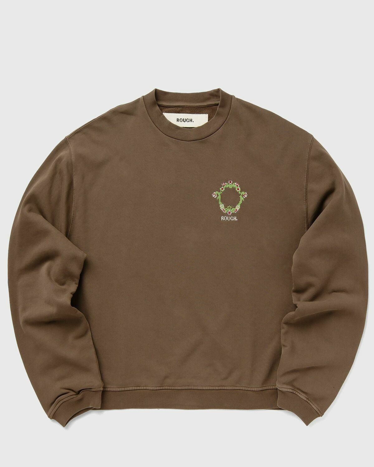 Rough. Floral Emblem Sweater Black Sweatshirts