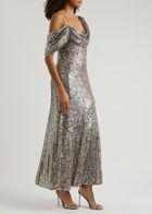 Diane Von Furstenberg Joaquin Sequin-embellished Mesh Maxi Dress Bronze