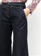 ERMANNO - Wide Leg Cropped Denim Jeans