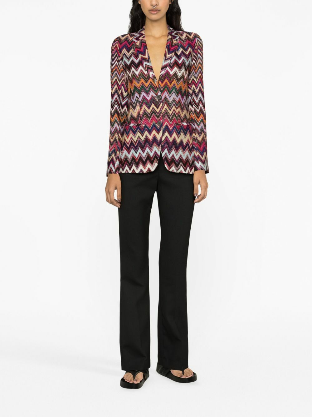 【メーカー公式ショップ】 Zig - MISSONI Zag Missoni Blazer Single-breasted Pattern ジャケット・アウター