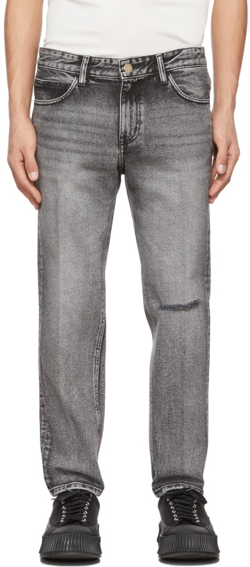 Photo: Solid Homme Grey Denim Cropped Jeans